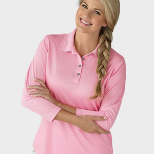 Women's Lady Palm Three-Quarter Sleeve Polo Thumbnail