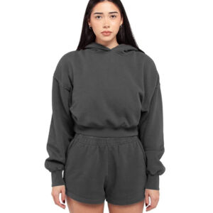 Women's Garment-Dye Crop Hooded Sweatshirt Thumbnail