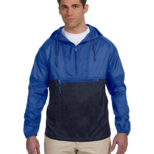 Unisex Packable Hooded Nylon Jacket Thumbnail
