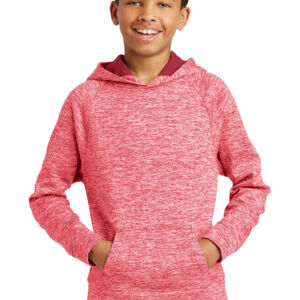 Youth PosiCharge ® Electric Heather Fleece Hooded Pullover Thumbnail