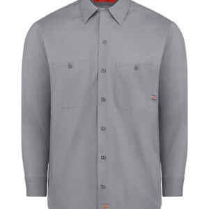 Men's Tall Industrial Long Sleeve Work Shirt Thumbnail