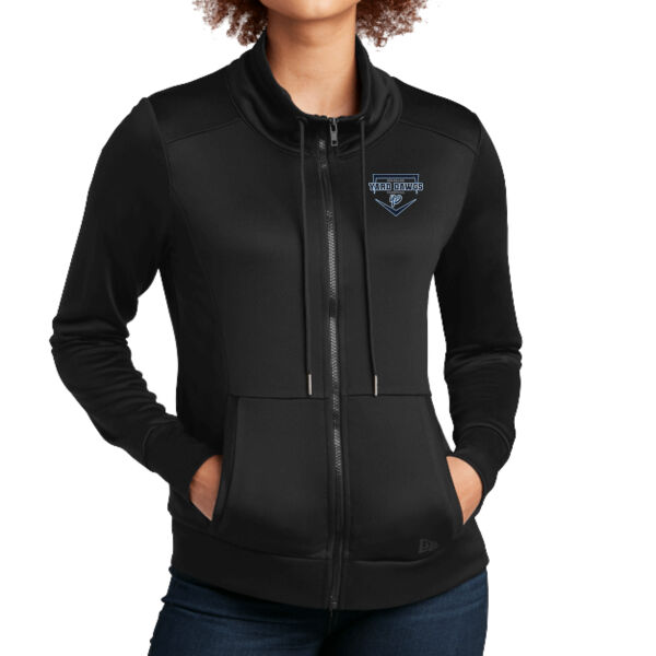 Home Plate - Ladies Performance Terry Full Zip Cowl Thumbnail