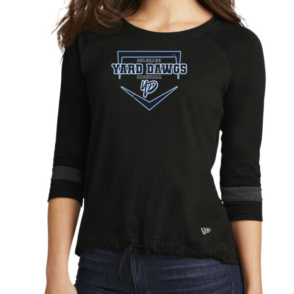 Home Plate - Ladies Tri Blend 3/4 Sleeve Tee Thumbnail