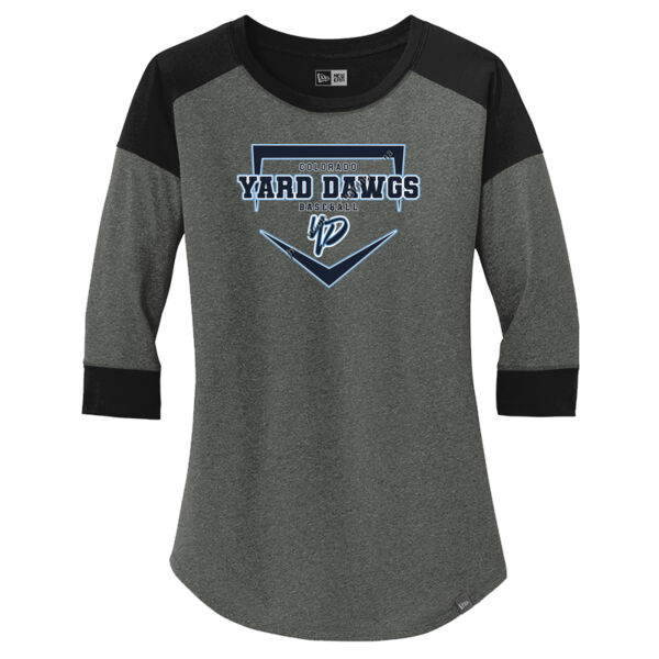 Home Plate - Ladies Heritage Blend 3/4 Sleeve Baseball Raglan Tee Thumbnail