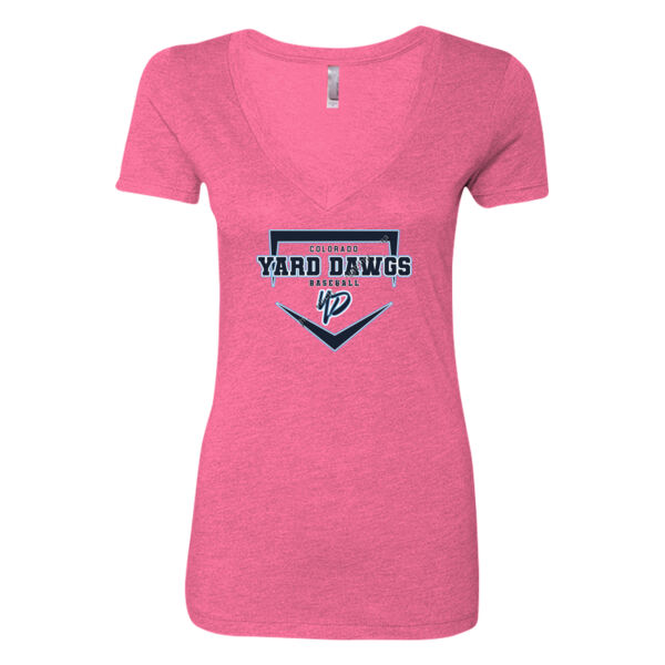 Home Plate - Women’s Triblend Deep V-Neck T-Shirt Thumbnail