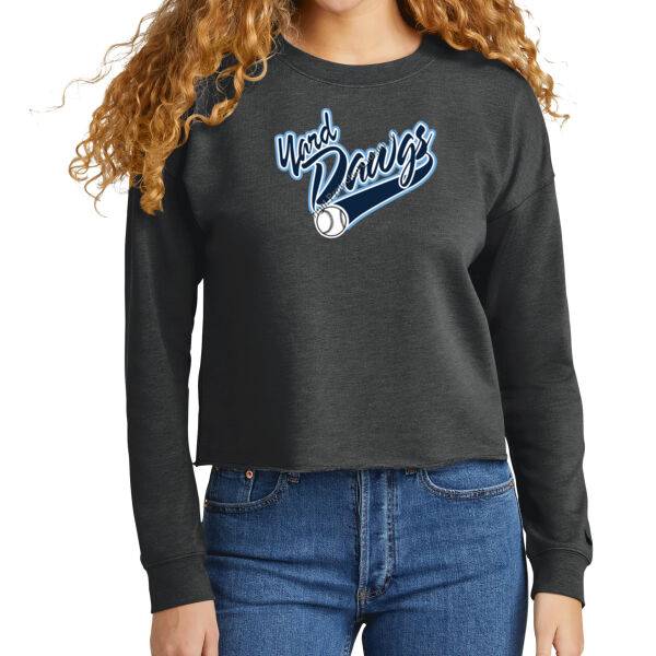 Classic Yard Dawgs - Ladies Tri Blend Fleece Crop Crew Thumbnail