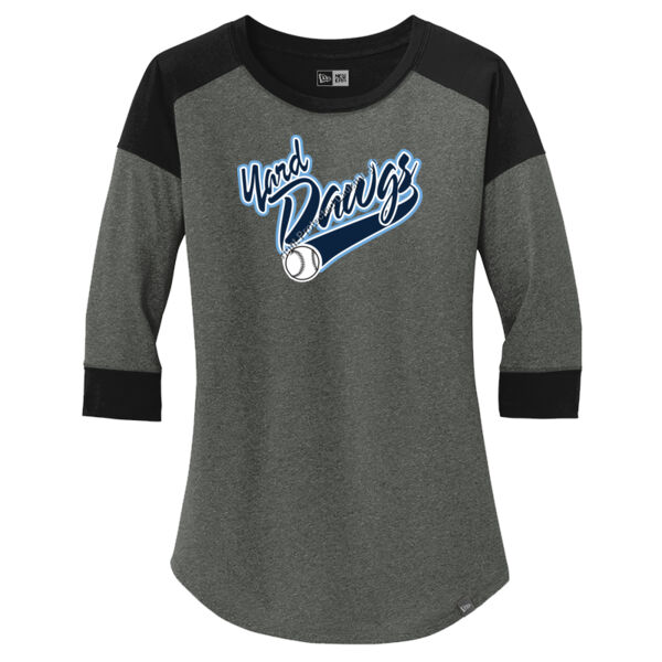 Classic Yard Dawgs - Ladies Heritage Blend 3/4 Sleeve Baseball Raglan Tee Thumbnail