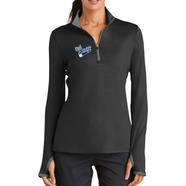 Classic Yard Dawgs - Ladies Dri FIT Stretch 1/2 Zip Cover Up Thumbnail